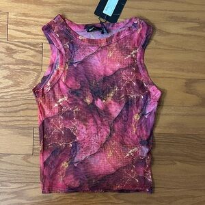 Purple/ Pink and Gold Tank Top